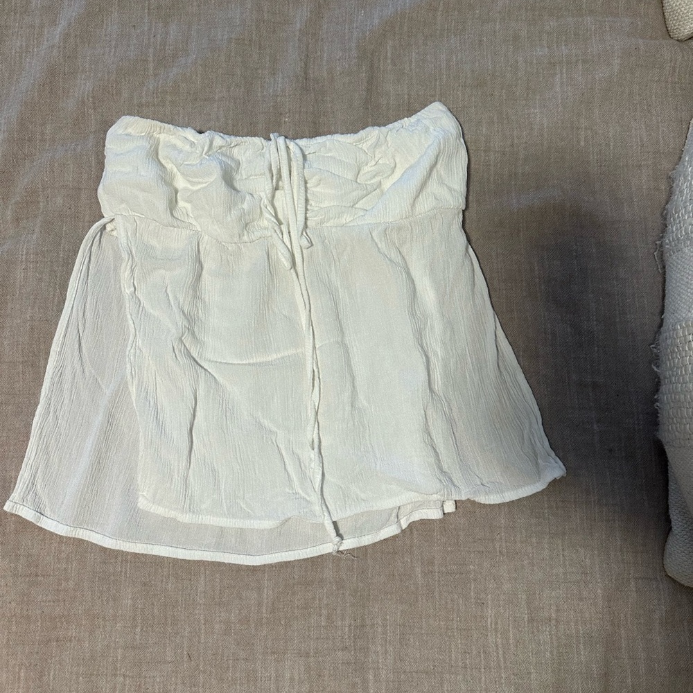 Brandy Melville white split halter top